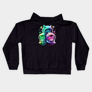 Astronaut Cat Space Cat Galaxy Kitten Kids Hoodie